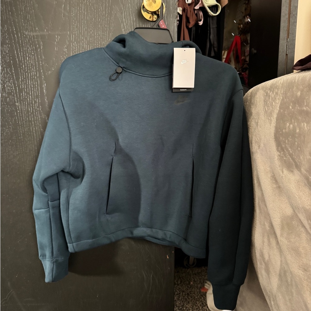 Nike Teal and White Sweatshirt
